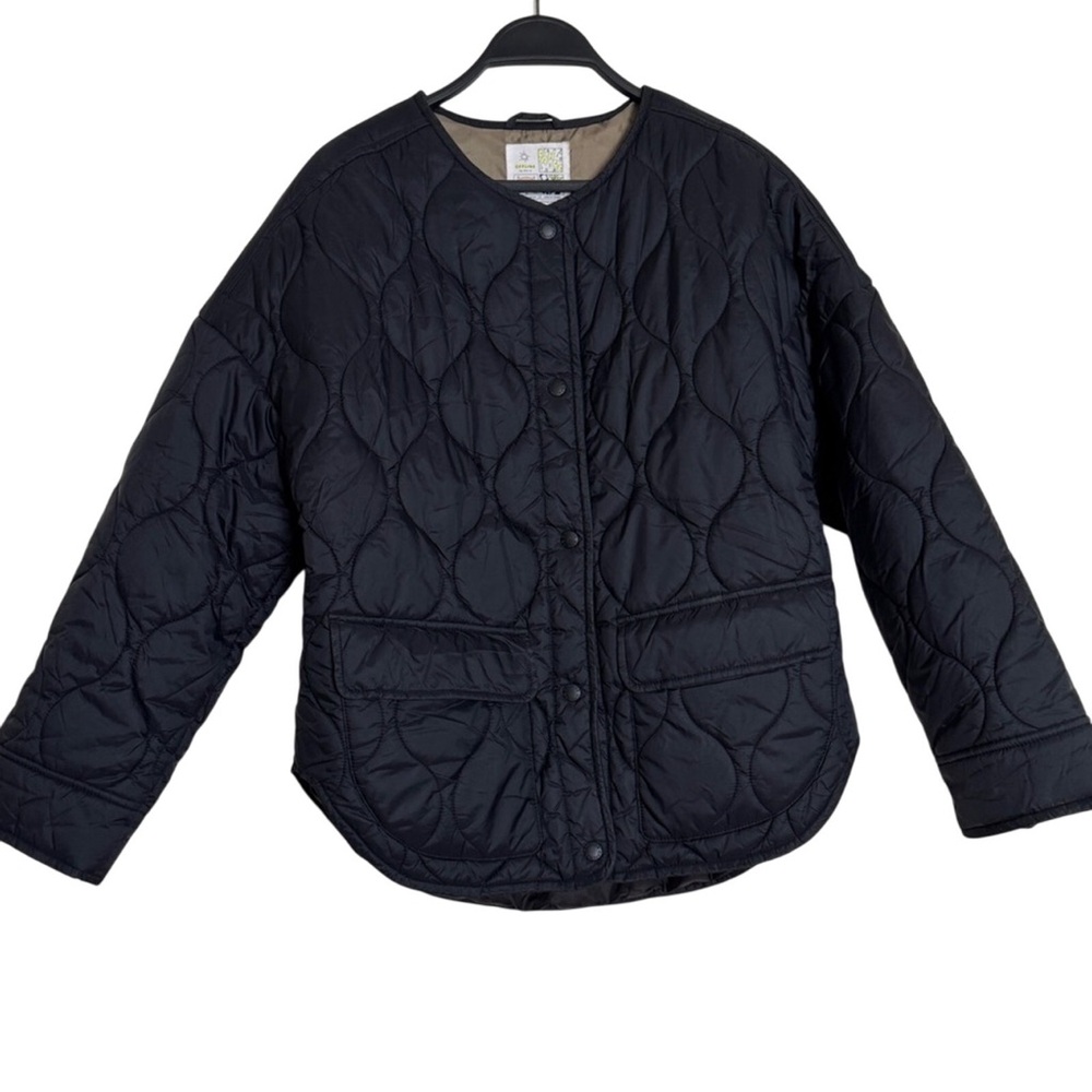Aerie Offline Quilted Bomber Jacket Black Size S